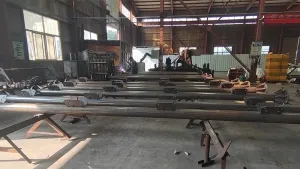 Atelier de fabrication de pylônes en acier tubulaire