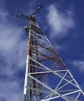Pylône de télécommunications en acier angulaire à 3 pieds