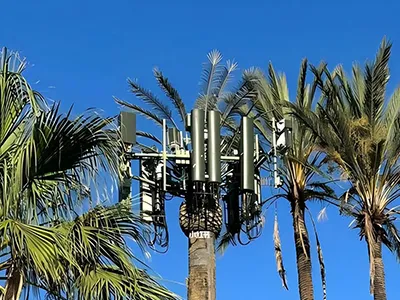 Pylône palmier installé dans un parc public
